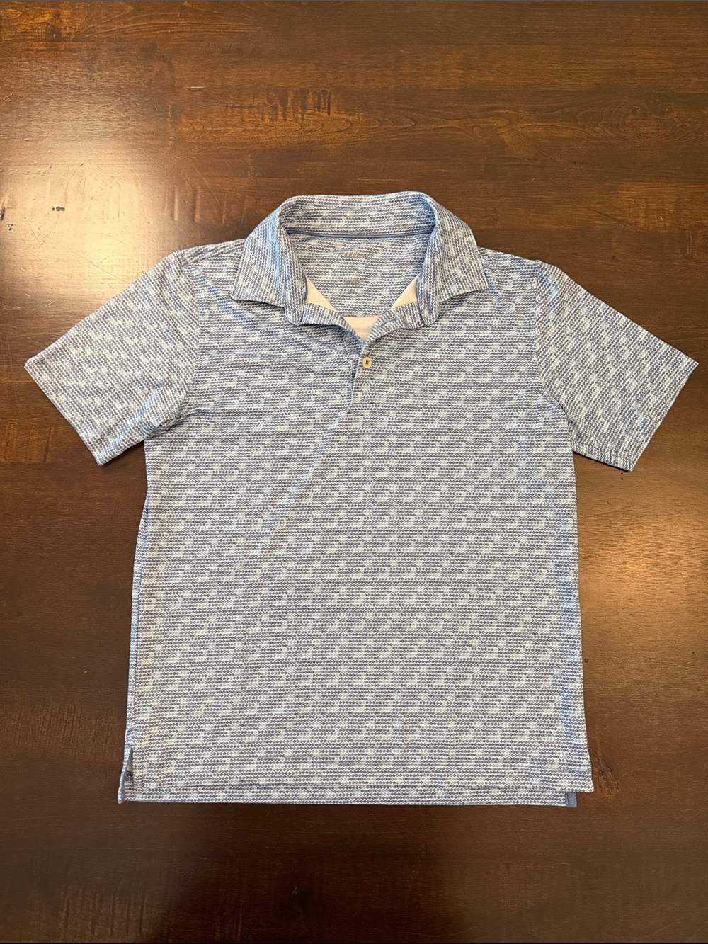 johnnie-O Short-Sleeve Light Blue Polo Shirt Size 10
